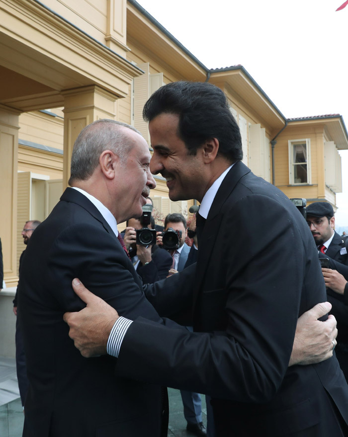Cumhurbaşkanı Erdoğan Katar Emiri ile bir araya geldi