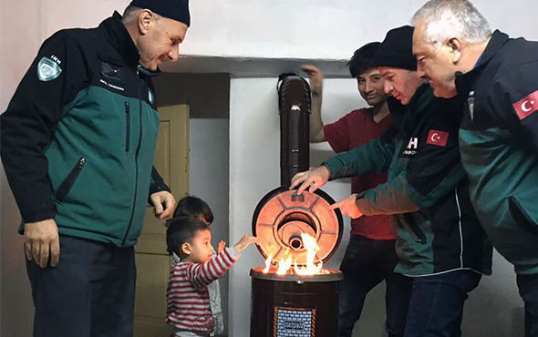 İHH, Kastamonu’da 60 aileye soba kurdu