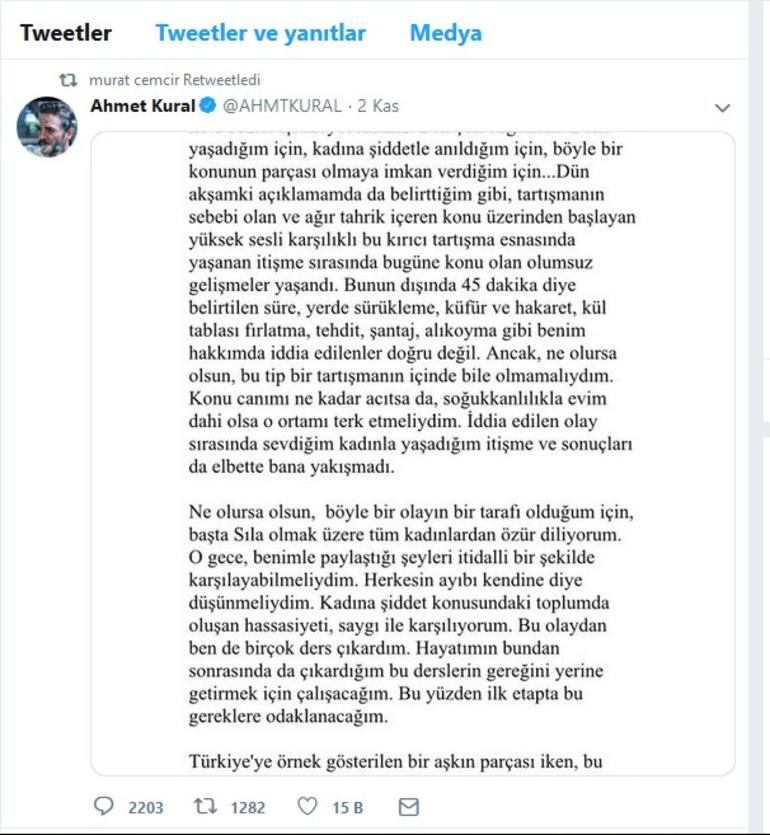 Murat Cemcir'den 'Ahmet Kural' paylaşımı