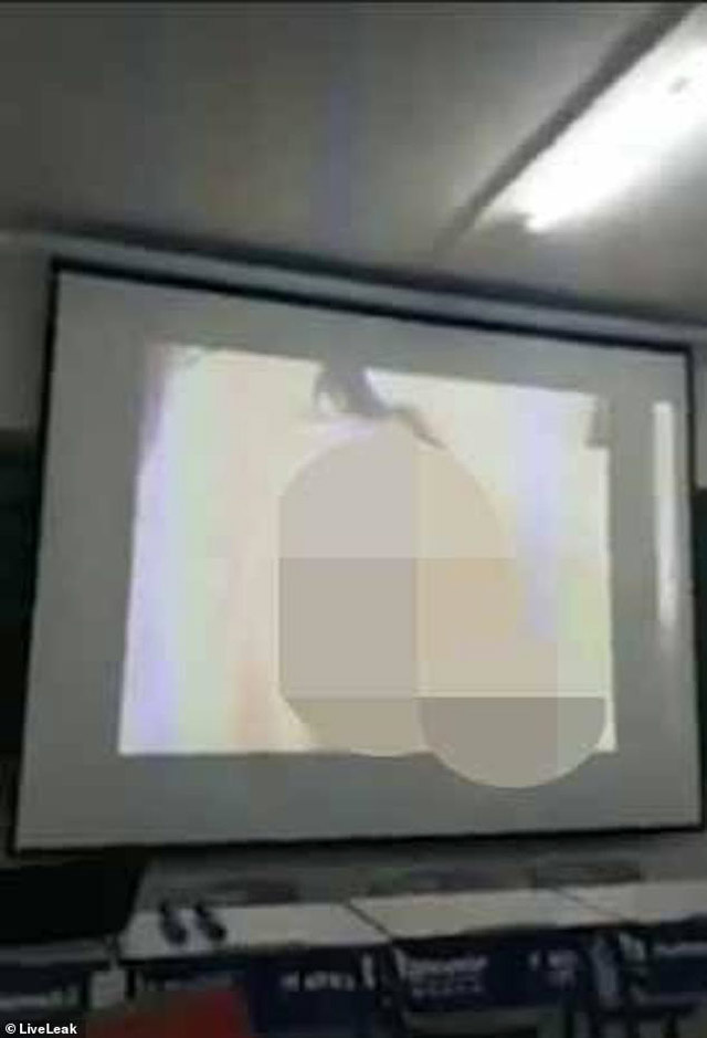 Sınıfta skandal! Öğretmen sunum yaparken cinsel içerikli film açtı