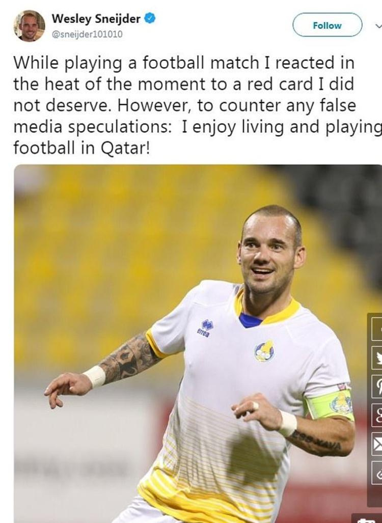 Sneijder Katar'da ortalığı karıştırdı!