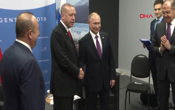 Cumhurbaşkanı Erdoğan Putin ile görüştü