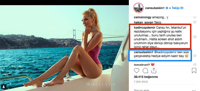 Kadir Çöpdemir, Cansu Taşkın'a Instagram'dan yürüdü aman İrem Derici görmesin...