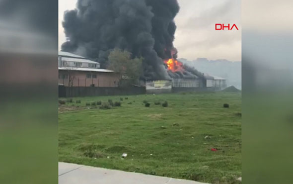 İstanbul Arnavutköy'de fabrika yangını