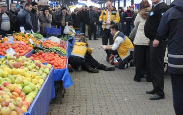 Akılalmaz olay: Alışveriş yaparken başından vuruldu!