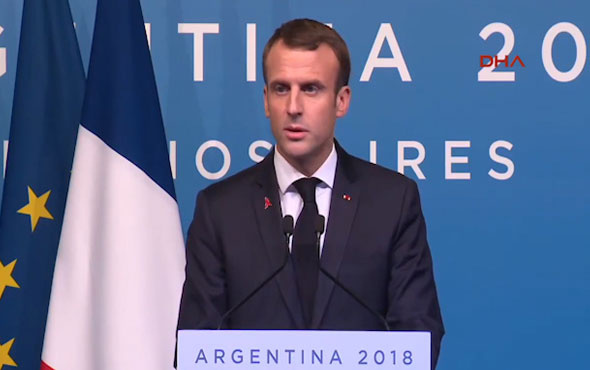 Macron: Bu şiddetin failleri değişim değil, kaos istiyor