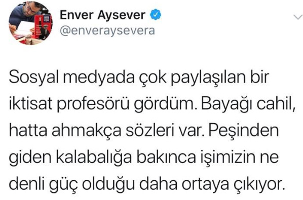 Özgür Demirtaş'tan Enver Aysever'e kapak