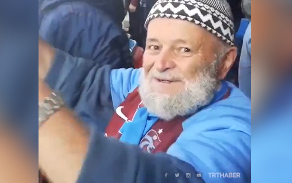 Trabzonsporlu ihtiyar delikanlının gol sevinci