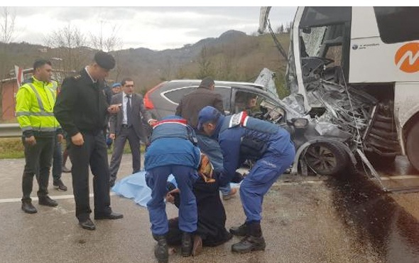 Ordu'da cip sürücüsünde intihar gibi kaza