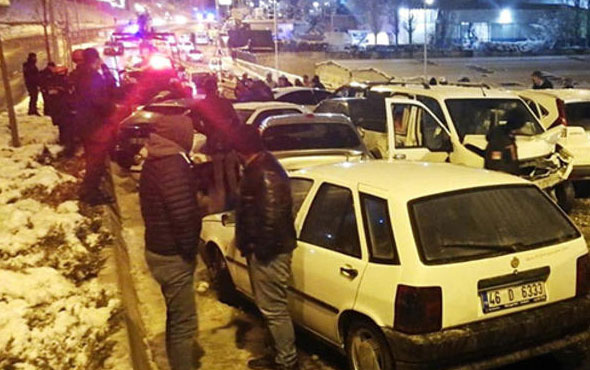 Ankara’da trafik kazası: 28 araç birbirine girdi