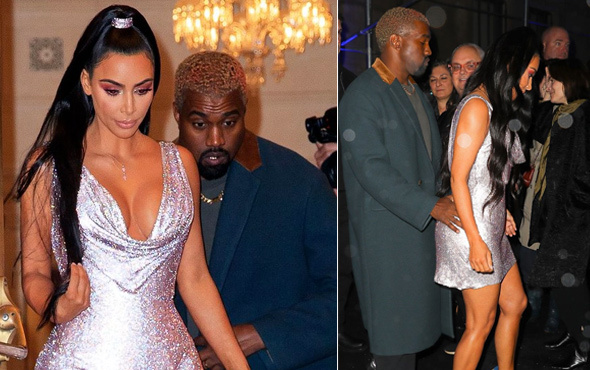 Kim Kardashian cesur dekoltesi ve mini elbisesiyle yürek hoplattı