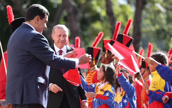 Cumhurbaşkanı Erdoğan'a Venezuela'da büyük jest