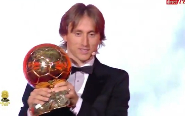 Ballon d'Or Altın Top ödülünü Luka Modric kazandı