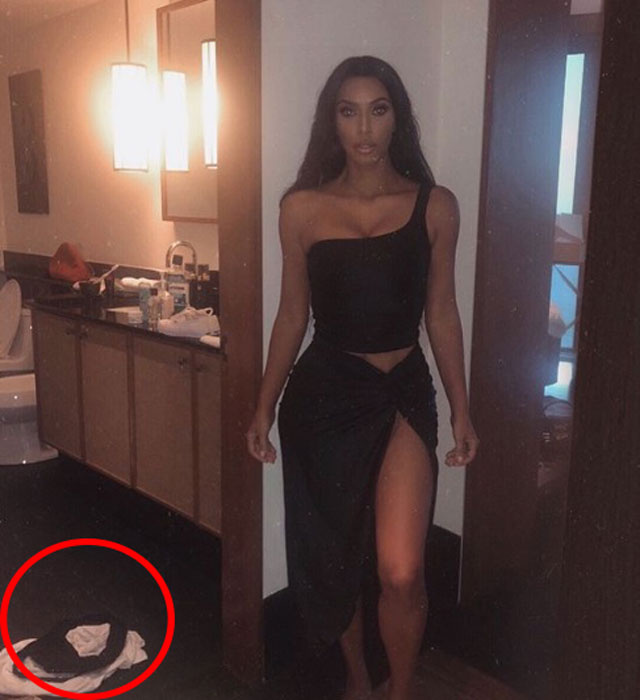 Kim Kardashian'ın yerlere saçılmış iç çamaşırları olay oldu