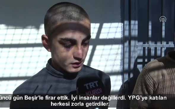 PYD/PKK'nın zorla silahlandırdığı çocuklar ve gençlerin açıklamaları