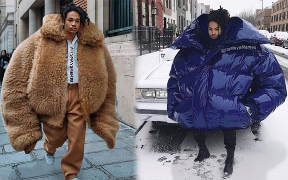 Paris Moda Haftası'nda bir garip dev palto trendi alay konusu oldu