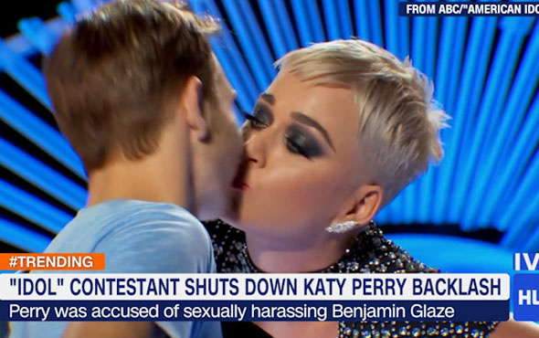 Kimse bunu beklemiyordu! Katy Perry'nin öpücüğü şok etti