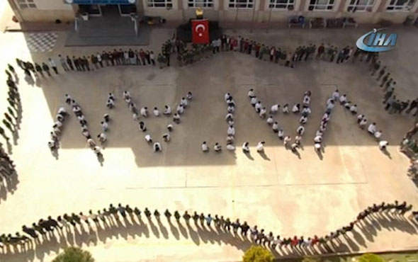 401 öğrenci Afrin'e böyle selam gönderdi