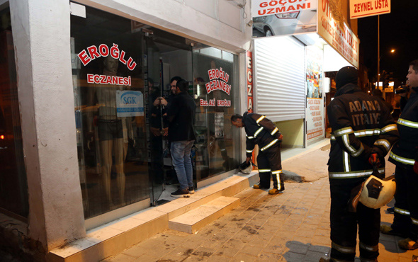 Adana'da eczane deposu kundaklandı