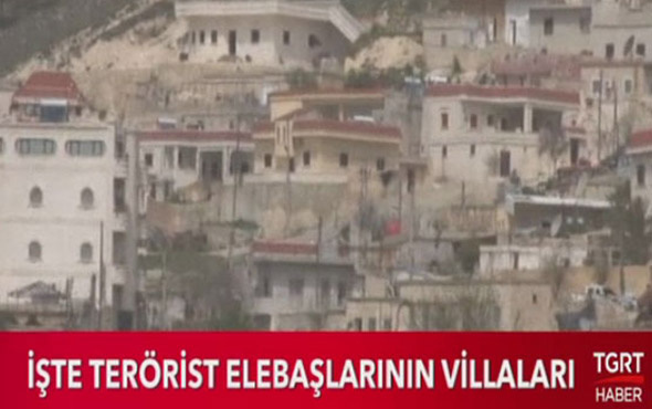 Afrin'de PKK'lıların lüks villaları böyle görüntülendi