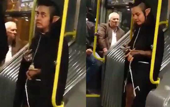  Metrobüste herkesi şoke eden yolcu!