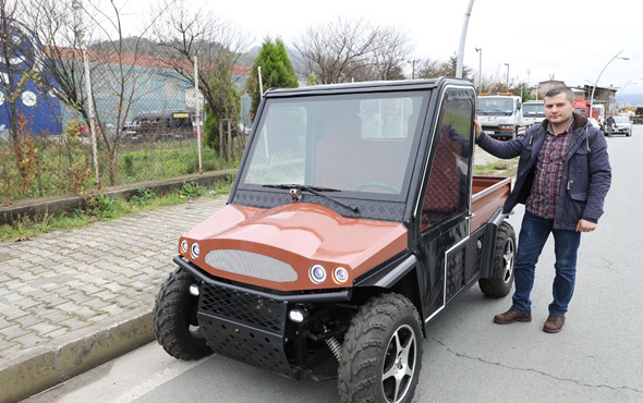 Rize'li Yasin Şafak kendi imkanlarıyla UTV yaptı.