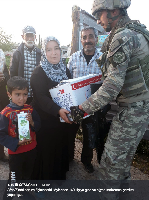 TSK'dan Afrin'in köylerine yardım