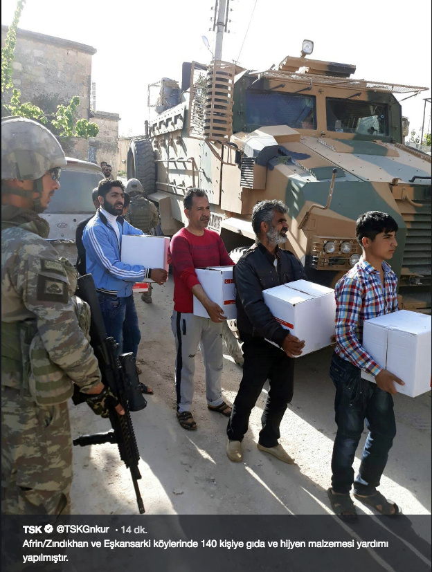 TSK'dan Afrin'in köylerine yardım