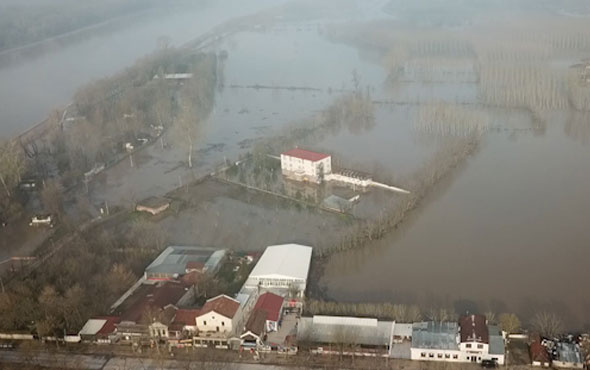 Edirne'de nehirlerde kırmızı taşkın alarmı sürüyor