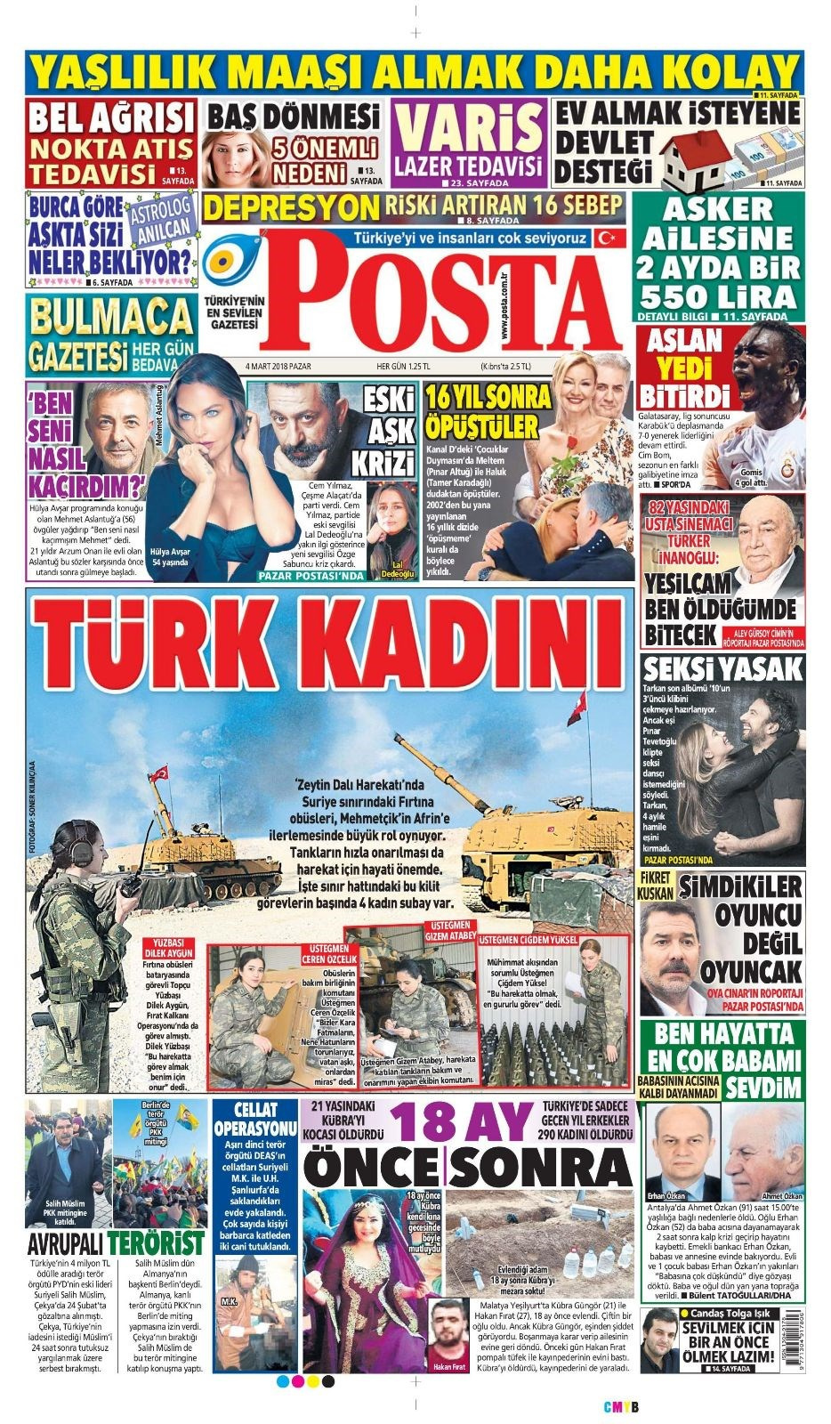 Gazete manşetleri 4 Mart 2018 Hürriyet - Sözcü - Fanatik