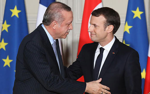 Cumhurbaşkanı Erdoğan, Macron ile görüştü