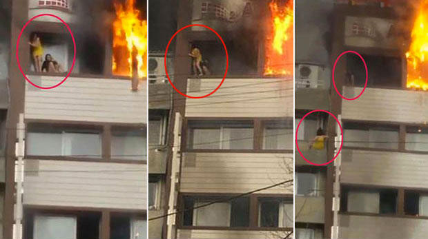 İzmir'den inanılmaz görüntüler! Kadın 5. kattan düşerken...