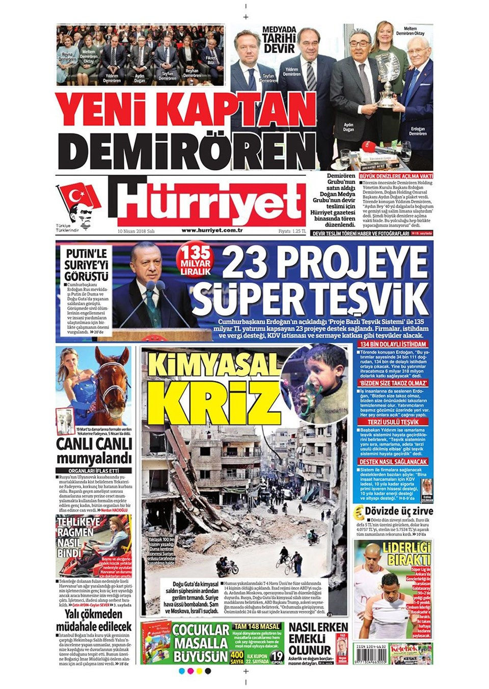 Gazete manşetleri 10 Nisan 2018 Hürriyet - Sözcü - Posta