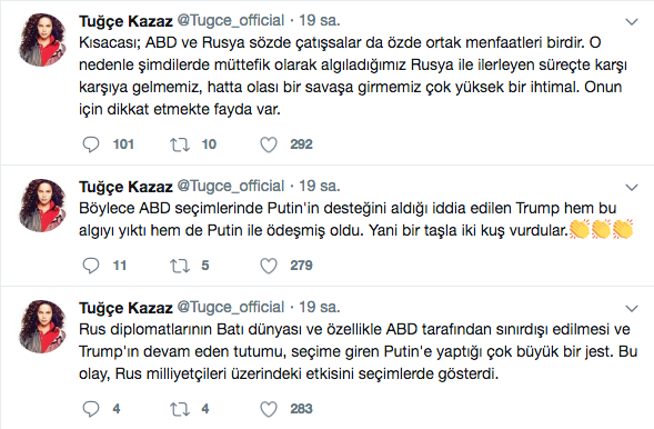 Tuğçe Kazaz yine sahnede! ABD Rusya Suriye...