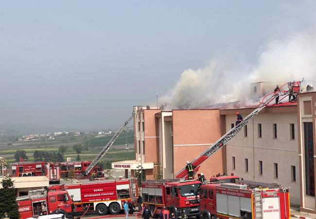 Bursa'da hastane yangını!