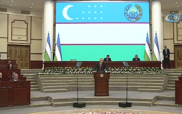 Cumhurbaşkanı Erdoğan Özbekistan Ali Meclisi’ne hitap etti