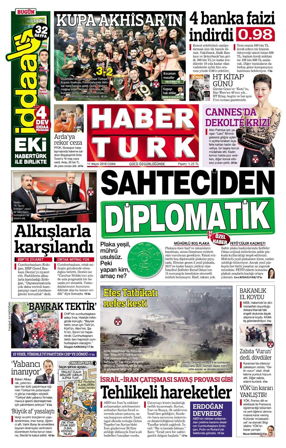 Gazete manşetleri 11 Mayıs 2018 Hürriyet - Sözcü - Habertürk
