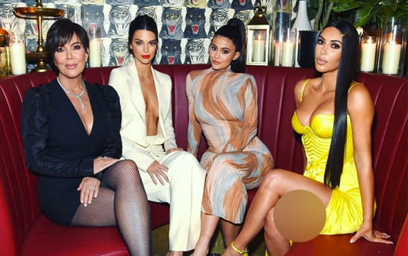 Kim Kardashian'ın bu fotoğrafı bir anda olay yarattı bacak bacak üstüne atınca