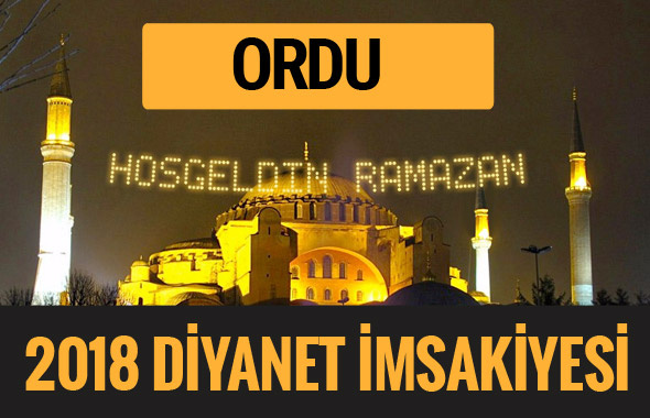 2018 İmsakiye Ordu- Sahur imsak vakti iftar ezan saatleri