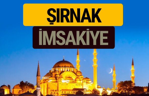 Şırnak İmsakiye 2018 iftar sahur imsak vakti ezan saati