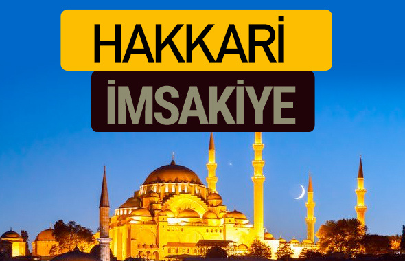 Hakkari İmsakiye 2018 iftar sahur imsak vakti ezan saati