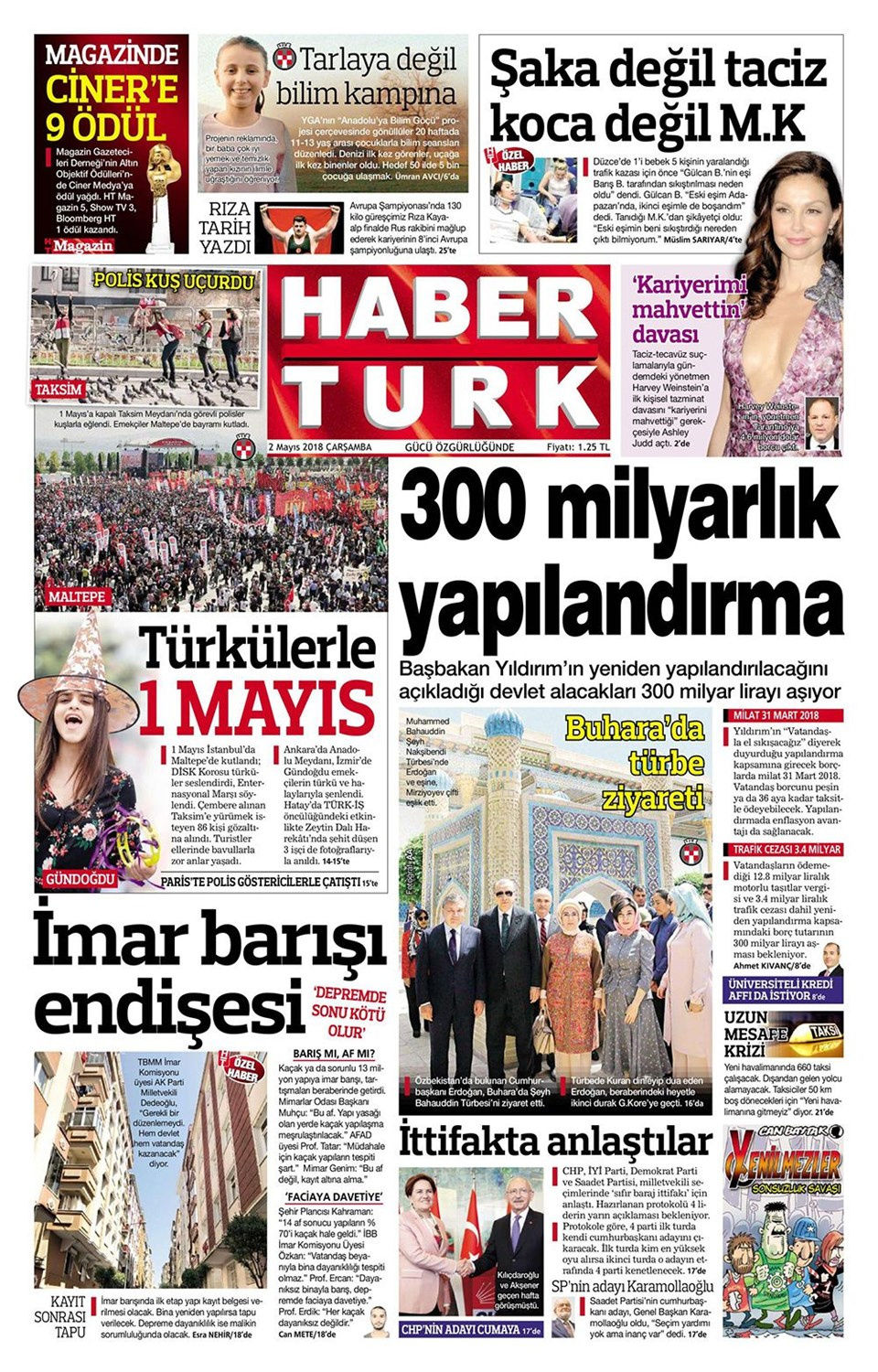 Gazete manşetleri 2 Mayıs 2018 Hürriyet - Sözcü - Habertürk