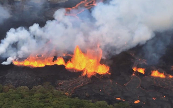 Kilauea Yanardağı lav püskürtmeye devam ediyor