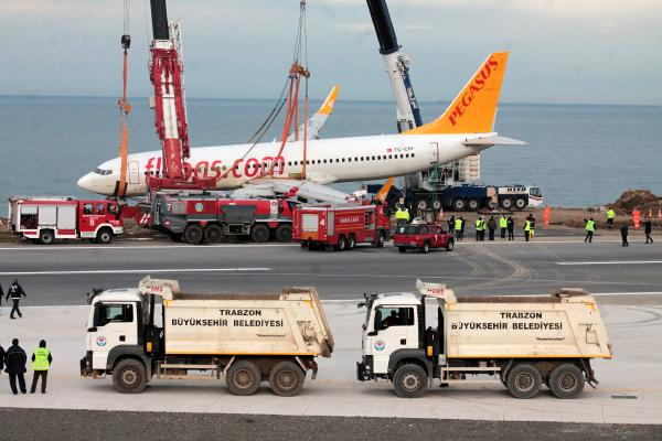 Trabzon'da pistten çıkan uçağın akıbeti belli oldu