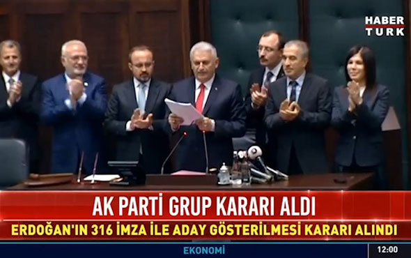 Cumhurbaşkanı Erdoğan 316 imzayla aday oldu!