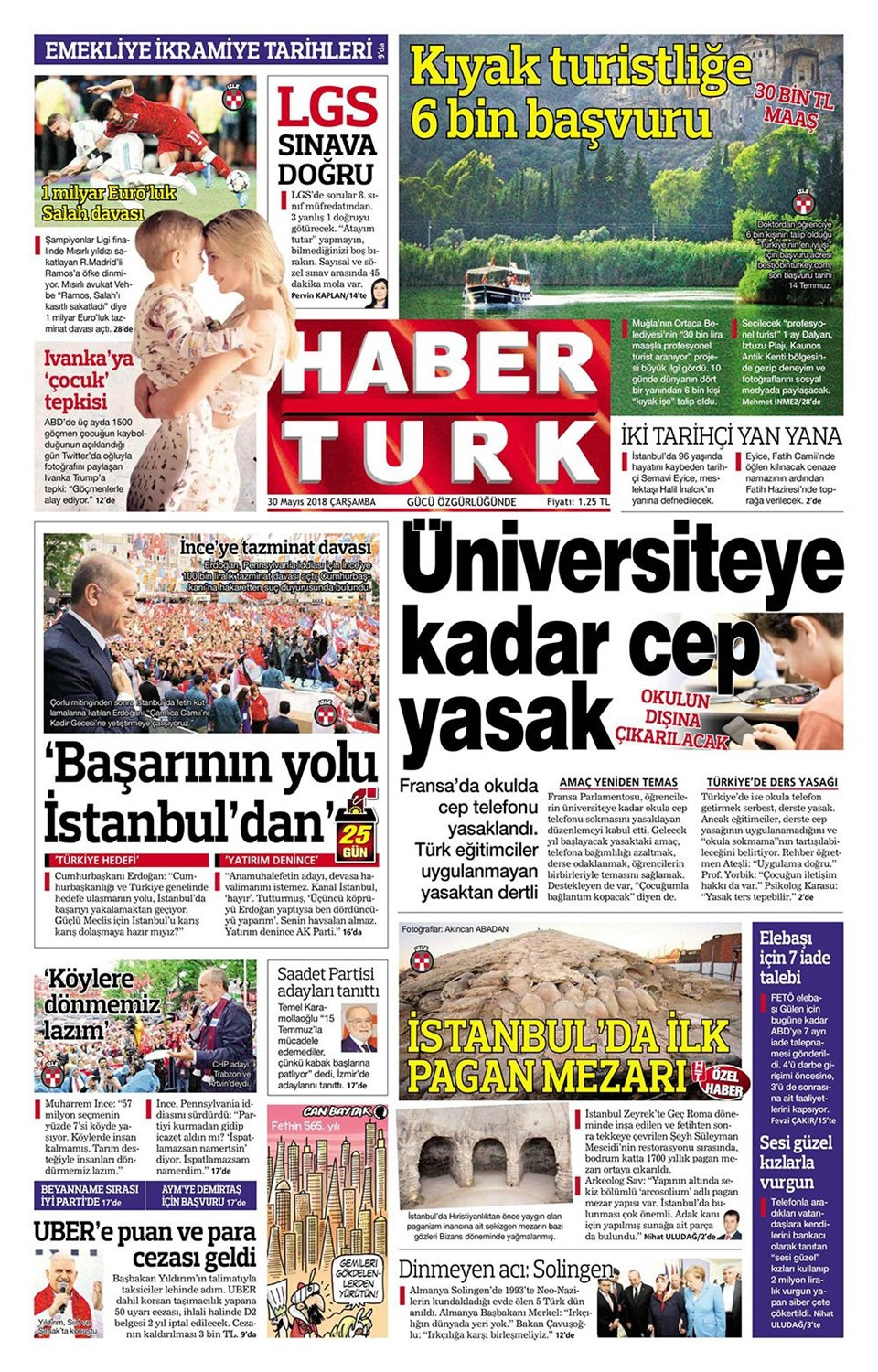 Gazete manşetleri 30 Mayıs 2018 Hürriyet - Sözcü - Habertürk