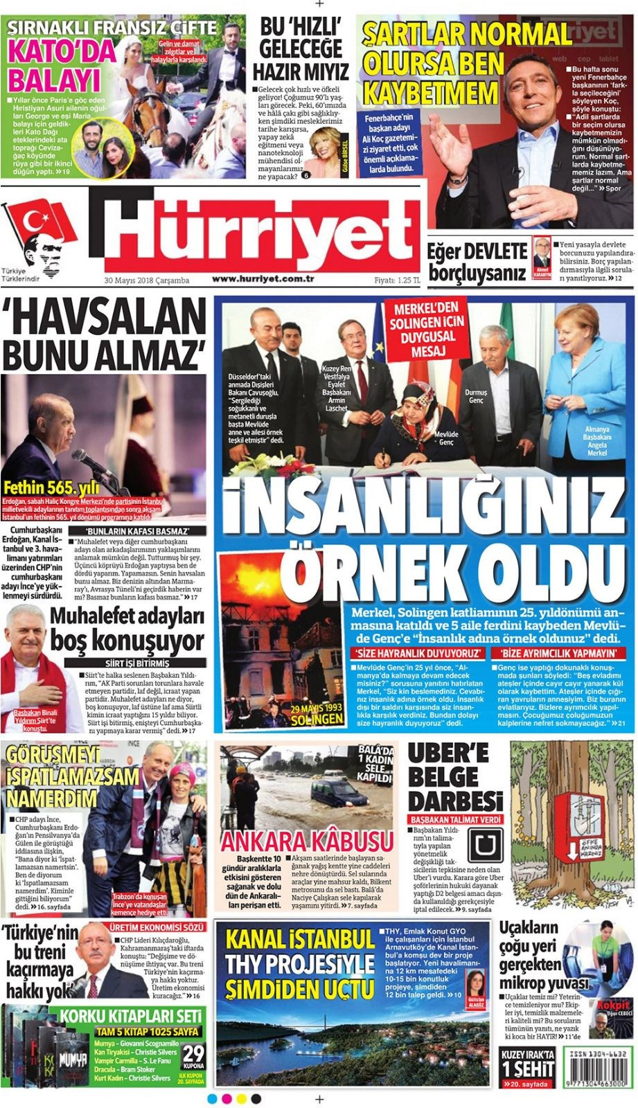 Gazete manşetleri 30 Mayıs 2018 Hürriyet - Sözcü - Habertürk