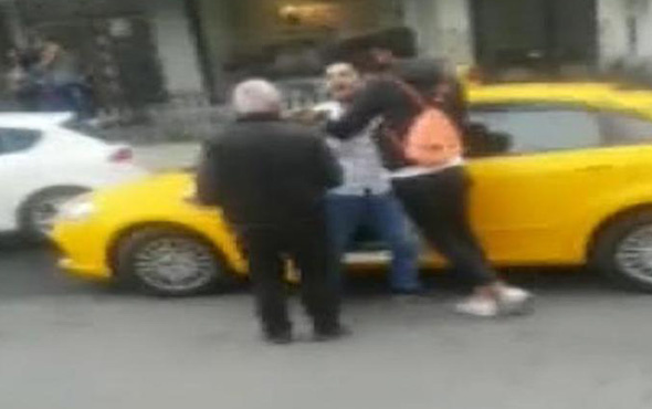 İstanbul’da taksici terörü kamerada