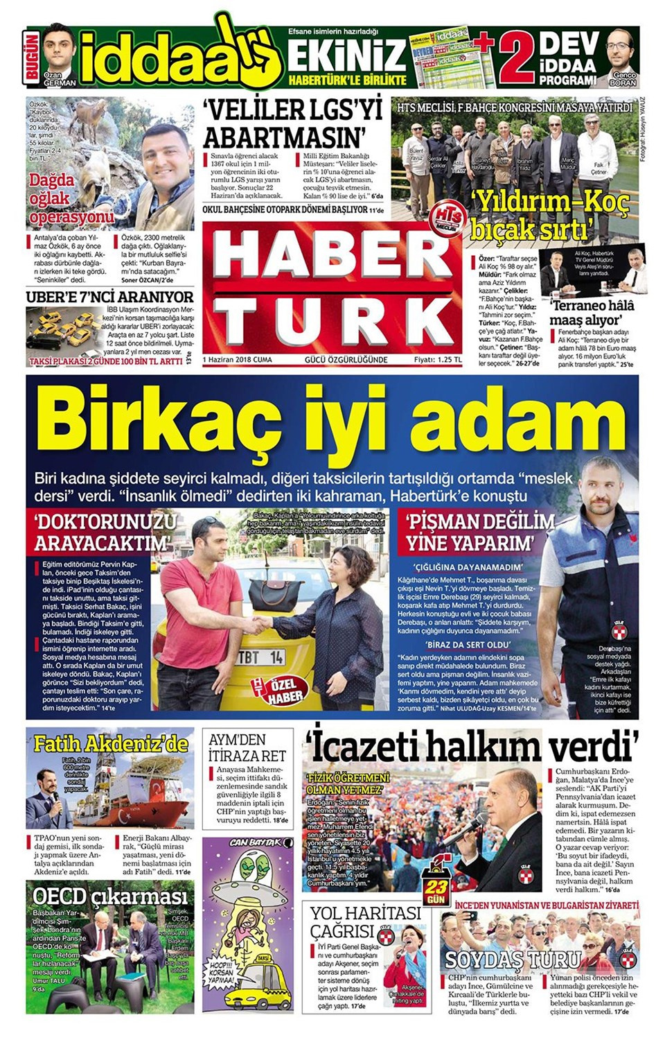 Gazete manşetleri 1 Haziran 2018 Hürriyet - Sözcü - Posta