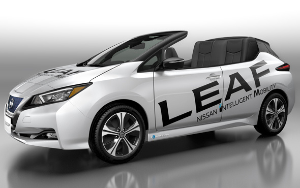 Nissan çevreci otomobili LEAF'in Open Car versiyonunu tanıttı